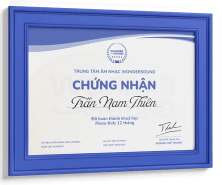 Chứng nhận hoàn thành khóa học tại Wondersound